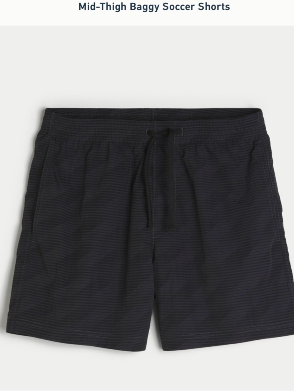 Hollister Black Mid-Thigh Baggy Soccer Shorts